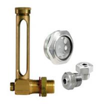 Oil sight glasses, gauge glasses and vents